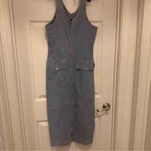 Guess Blue Denim Midi Dress